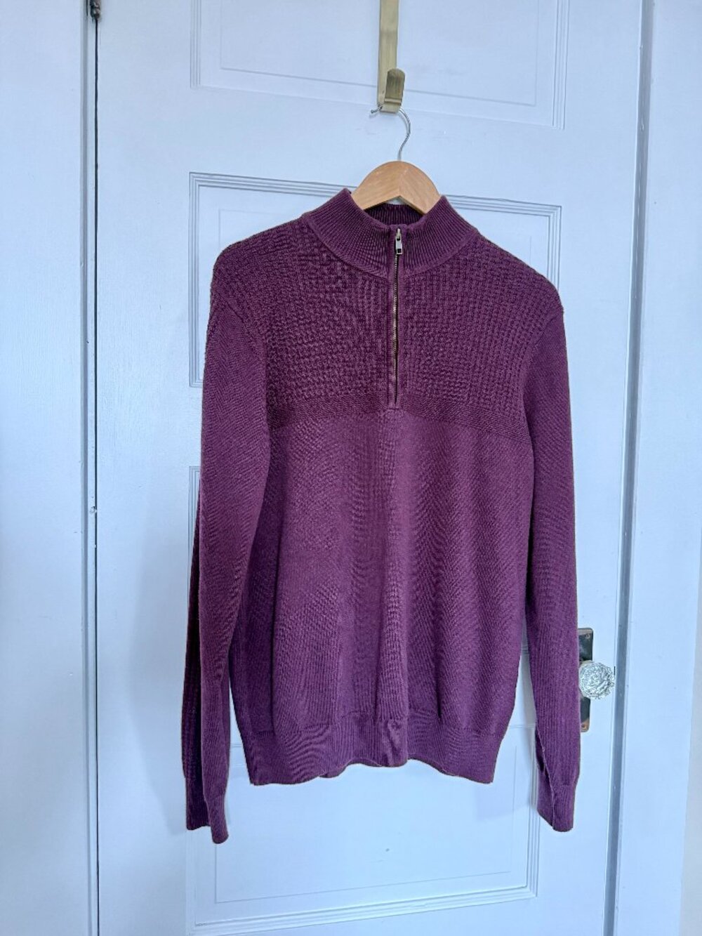 Daniel Hechter burgundy 1/4 zip pullover